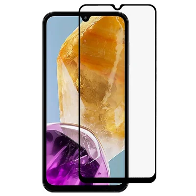 För Samsung Galaxy M15 5G Skärmskydd Heltäckande Härdat Glasfilm (9D Sidlim)