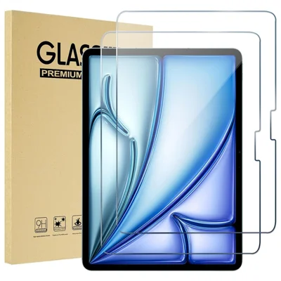 2Pcs For iPad Pro 13 (2025) / 13 (2024) Tempered Glass Film 2.5D Arc Edge Clear Screen Protector