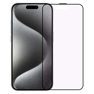 RURIHAI For iPhone 15 Pro Matte Screen Protector Anti Purple Light High Aluminium-Silicon Glass Film