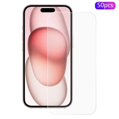 MOCOLO 50Pcs For iPhone 15 Plus Screen Protector Anti-Scratch HD Clear Tempered Glass Film