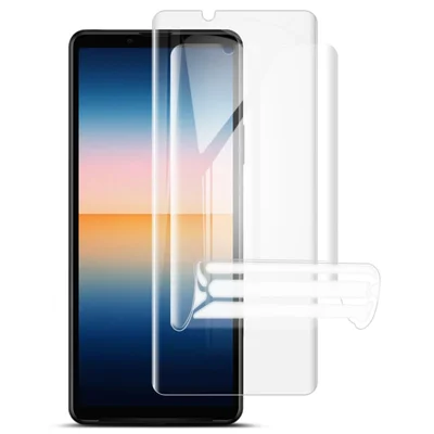 IMAK 2PCS Hydrogel Film III Phone Screen Protector for Sony Xperia 10 IV 5G, Full Glue HD Clear Soft TPU Protective Film