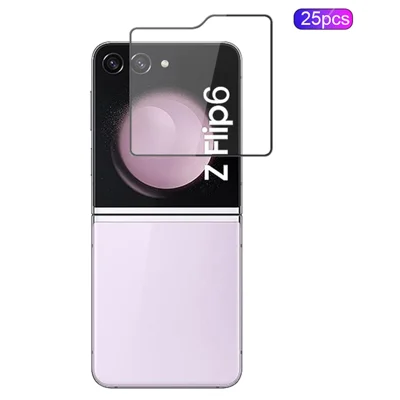 MOCOLO 25Pcs For Samsung Galaxy Z Flip7 FE 5G / Z Flip6 5G Rear Screen Protector Full Glue Tempered Glass Film - Black