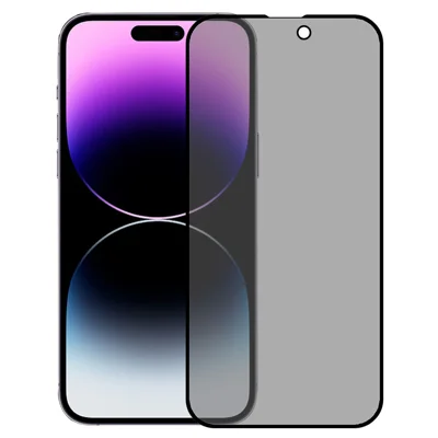 Folia ochronna na iPhone 16, pełna powierzchnia, antywizualna, z nadrukiem jedwabnym, z hartowanego szkła