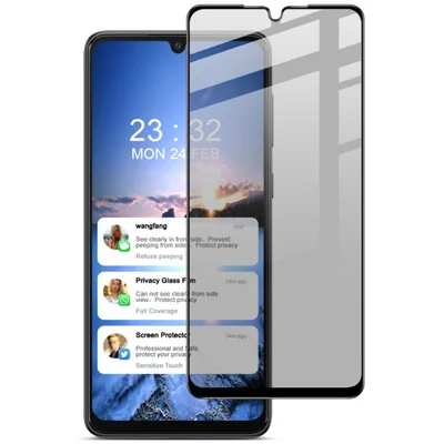 IMAK For Samsung Galaxy A33 5G Anti-spy Tempered Glass Film Full Covering Screen Protector Full Glue Sensitive Touch Film