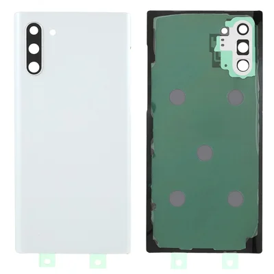 For Samsung Galaxy Note 10 4G N970 / Note 10 5G N971 Battery Housing with Adhesive Sticker+Camera Lens Cover - White