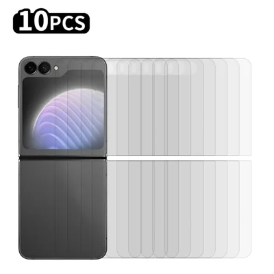 RURIHAI 10Pcs For Samsung Galaxy Z Flip7 FE 5G / Z Flip6 5G Screen Protector High Aluminium-Silicon Glass Film