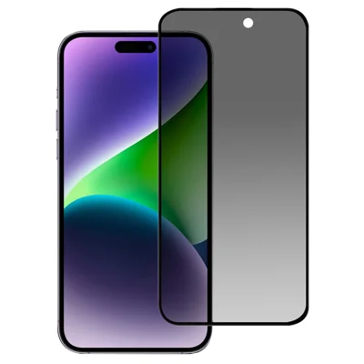For iPhone 16 Pro Screen Protector 2.5D Arc Edge Anti-explosion Anti-spy Tempered Glass Film