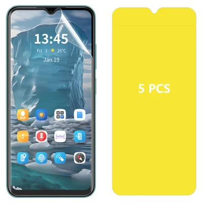 ENKAY HAT PRINCE 5Pcs For Motorola Moto E13 4G Screen Protector Anti Scratch TPE+PET+TPU Hydrogel Film