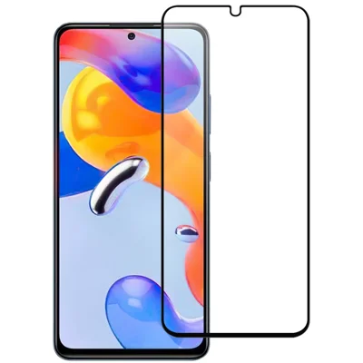 Til Xiaomi Poco C75 4G / Redmi 14R 5G / 14C 4G AGC Hærdet Glas med Sort Kant Fuldklebende Dækningsbeskytter