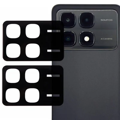 2Pcs For Xiaomi Redmi K70 Ultra Full Coverage Camera Lens Protector Silk Printing Tempered Glass Lens Film 3D Arc Edge