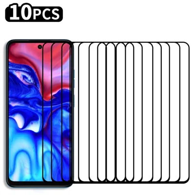 RURIHAI 10 st till Motorola Moto G45 5G / G34 5G hög aluminium-silicium glasfilm 0,26 mm 2,5D sekundärhärdad skärmskydd