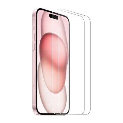 ENKAY HAT PRINCE 2Pcs For iPhone 15 Plus Screen Protector Anti-Explosion Protective Film