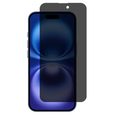For iPhone 16 Plus / 15 Plus Anti-Spy Screen Protector Thick Glue High Aluminium-Silicon Glass Film