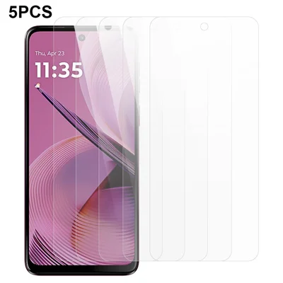 5 stuks voor Motorola Moto G55 5G Screenprotector 0,3 mm 2,5D Gehard Glas Heldere Folie