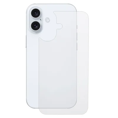 For iPhone 16 Plus Clear Back Screen Protector Explosion-Proof Cell Phone Rear Tempered Glass Film