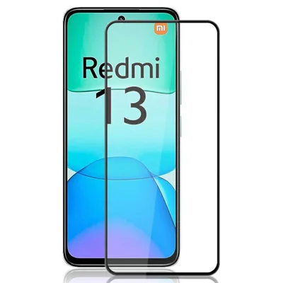MOCOLO For Xiaomi Redmi 13 5G / 4G Screen Protector Anti-Shatter Silk Printing Tempered Glass Film - Black