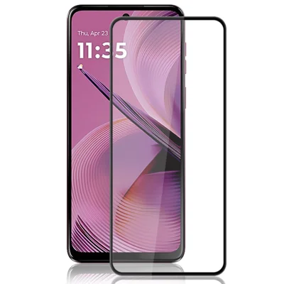 MOCOLO For Motorola Moto G55 5G Screen Protector Anti-Shatter Silk Printing Tempered Glass Film - Black