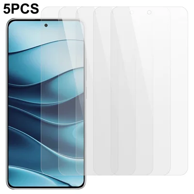 5 stuks voor Xiaomi Redmi Note 14 5G / 14 4G (163,25 mm) Screenprotector 0,3 mm 2,5D Gehard Glas Heldere Folie