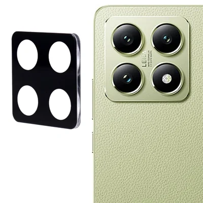 For Xiaomi 14T Tempered Glass Lens Protector Black Silk Printing Camera Lens Film