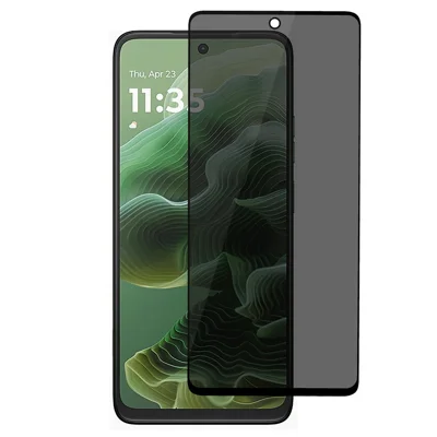 For Motorola Moto G35 5G Anti-Peep Full Covering Screen Protector Silk Printing Tempered Glass Film