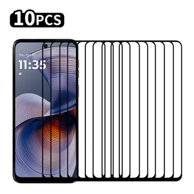 RURIHAI 10Pcs For Motorola Moto G55 5G High Aluminium-Silicon Glass Film 0.26mm 2.5D Secondary Hardening Screen Protector