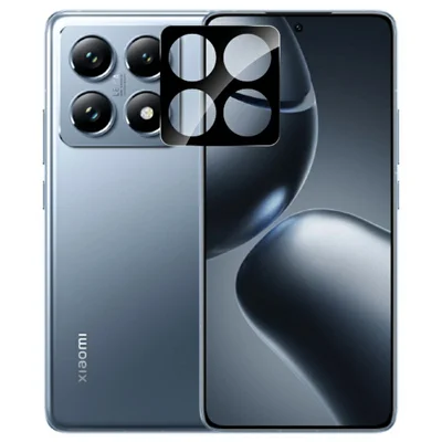 RURIHAI For Xiaomi 14T Pro Camera Lens Protector 3D Silk Printing High Aluminum-Silicon Glass Lens Film