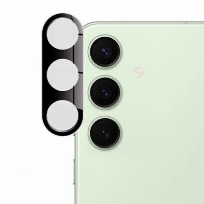 RURIHAI för Samsung Galaxy S25 kamerahölje 3D silktryck hög aluminium-silicium glasobjektivfilm
