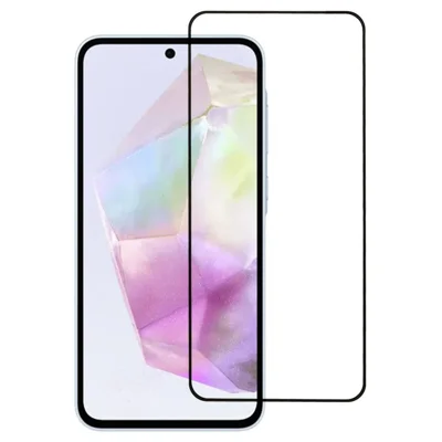 For Samsung Galaxy A36 5G / A56 5G Tempered Glass Electroplating Anti-Fingerprint Silk Printing Full Glue Screen Protector