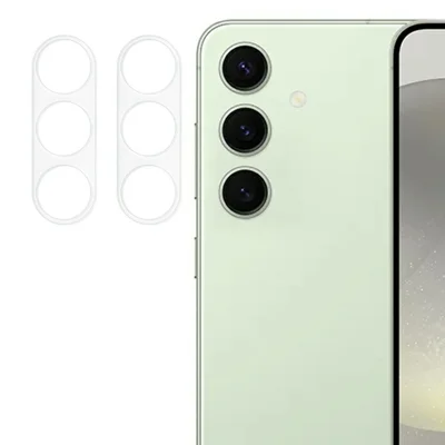 2 stk. til Samsung Galaxy S25 Kameraobjektivbeskytter 3D Buekant Anti-Krat Tempered Glass Objektivfilm