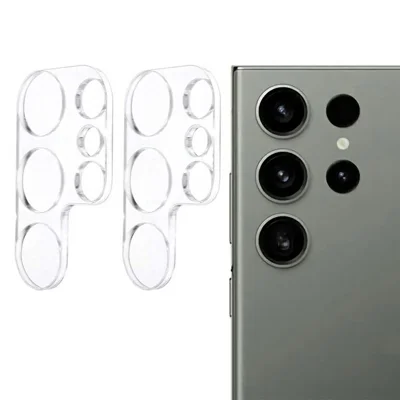 2 stk. til Samsung Galaxy S25 Ultra Kameraobjektivbeskytter 3D Buekant Anti-Krat Tempered Glass Objektivfilm