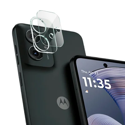 IMAK For Motorola Moto G55 5G Tempered Glass Camera Lens Protector + Acrylic Lens Cap