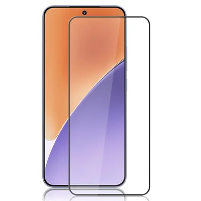 AMORUS voor Xiaomi 15 Screenprotector Anti-Brekken Gehard Glasfolie - Zwart