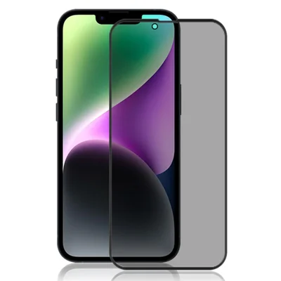 Bulk Purchasing MOCOLO For iPhone 14 Plus Screen Protector Anti Spy Silk Printing Tempered Glass Film - Black