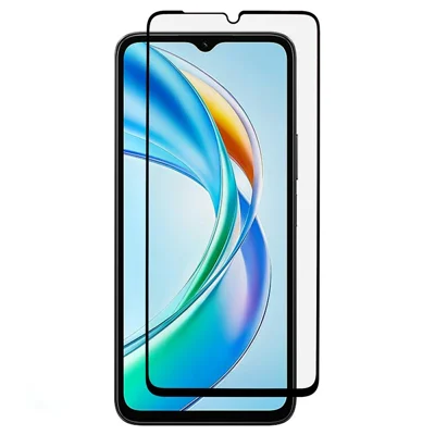 For Honor X5b Plus  /  X5b Screen Protector Silk Printing Full Glue Tempered Glass Screen Film
