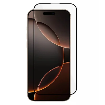 Bulk Purchasing For iPhone 16 Pro Screen Protector Anti-Static Silk Printing Black Arc Edges High Aluminum-Silicon Glass Film