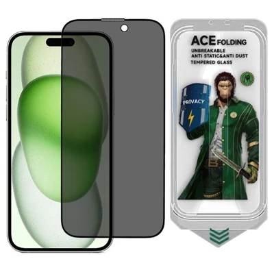 ESHMILY Screen Protector For iPhone 16 Plus  /  15 Plus  /  14 Pro Max 2.5D High Aluminium-Silicon Glass Anti Spy Film with Easy Installation Tool