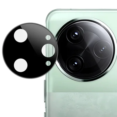 IMAK لجهاز Xiaomi Poco F7 Ultra 5G / Redmi K80 Pro 5G / K80 Pro Champion Edition واقي عدسة الكاميرا من زجاج مقسّى شفاف عالي الدقة (النسخة السوداء)