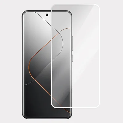 For Xiaomi 14 / 13 Screen Protector Full Glue Electroplated White Edge High Aluminum Silicone Glass Film