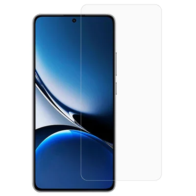 AMORUS لشاشة هاتف شاومي ريدمي توربو 4 5G واقي الشاشة بحواف منحنية 2.5D وصلابة 9H من زجاج الألمنيوم والسيليكون عالي الجودة