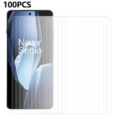 100Pcs Screen Protector for OnePlus Ace 5 5G / Ace 5 Pro 5G / 13R 5G / Realme Neo7 5G Anti-Scratch Tempered Glass Film (No Package, with Wipes Set, Dust-absorber, Guide Sticker)
