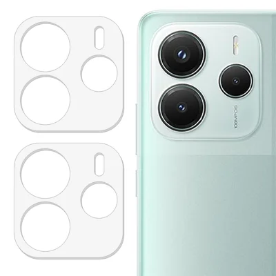 2Pcs For Xiaomi Redmi Note 14 5G Camera Lens Protector 3D Arc Edge Anti-Scratch Tempered Glass Lens Film