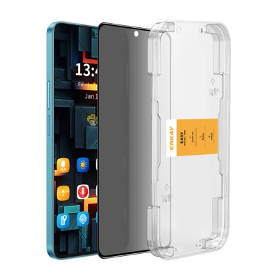 ENKAY HAT PRINCE For Huawei nova 13 5G Anti-Spy Film   Silk Printing Tempered Glass Screen Protector with Installation Tool - Grey