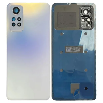 For Xiaomi Redmi Note 12 Pro 4G Back Battery Housing Cover with Camera Ring Lens Cover Spare Part (without Logo) - White