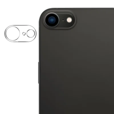 واقي عدسة الكاميرا لهاتف iPhone 16e، فيلم زجاج مقسّى شفاف بحواف منحنية