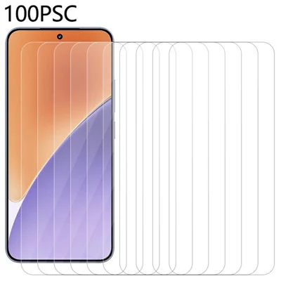 100Pcs For Xiaomi 15 Screen Protector Anti-Scratch Tempered Glass Film (No Package, with Wipes Set, Dust-absorber, Guide Sticker)