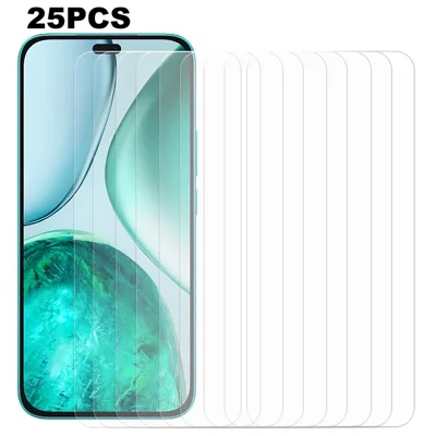 25Pcs For Honor X8c 4G Tempered Glass Screen Protector High Definition (No Package, with Wipes Set, Dust-absorber, Guide Sticker)