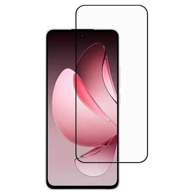 For Oppo Reno13 5G (Global) Screen Protector Silk Printing Full Glue Tempered Glass Screen Film