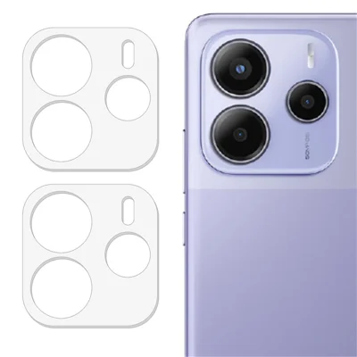 2Pcs For Xiaomi Redmi Note 14 4G (163.25mm) / (164.84mm) Camera Lens Protector 3D Arc Edge Anti-Scratch Tempered Glass Lens Film
