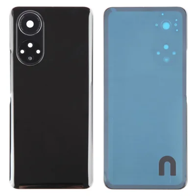 For Huawei nova 9 Back Battery Housing Cover with Camera Ring Lens Cover Spare Part (Without Logo) - Black