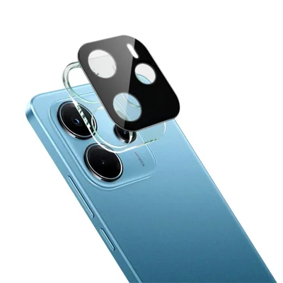 IMAK For Xiaomi Redmi Note 14 4G (163.25mm) Tempered Glass Lens Film + Acrylic Cap (Black Version)